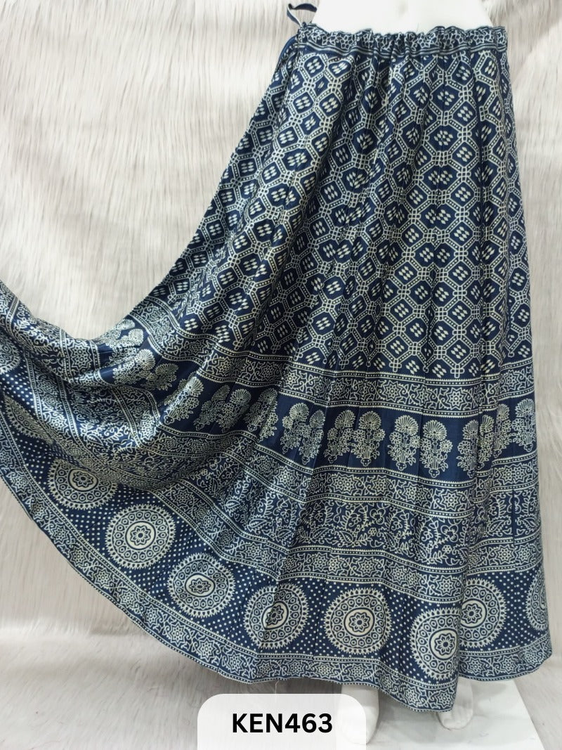 MASHRU PRINTED KALI SKIRT