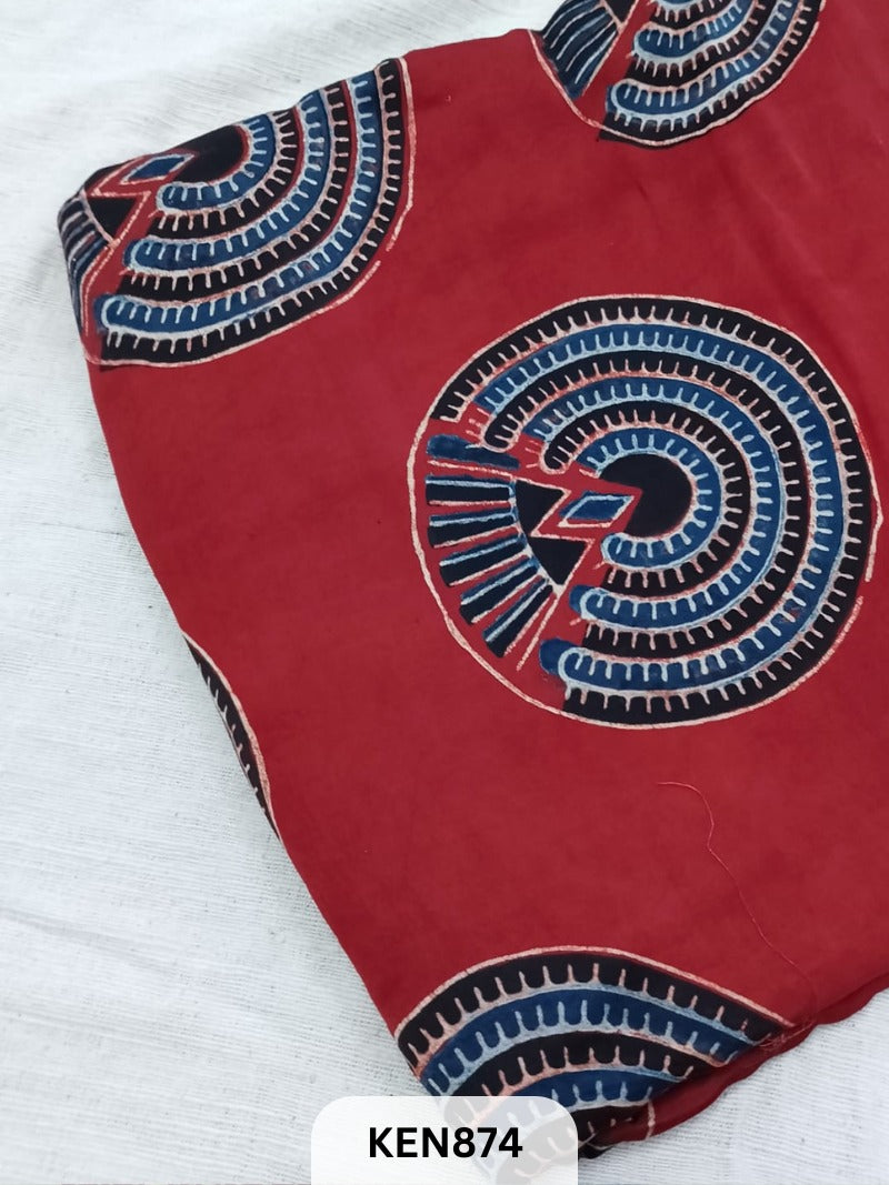 AJRAKH MODAL SILK HANDBLOCK PRINT FABRICS