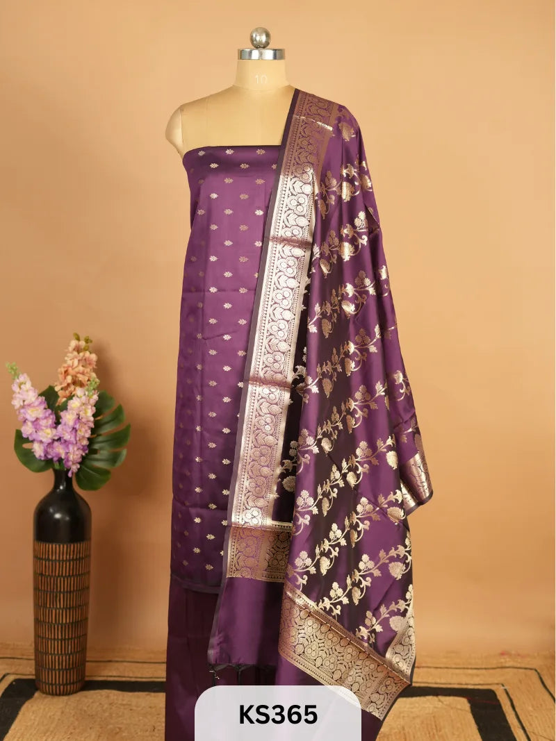BANARASI SILK SALWAR SUIT - 3PCS
