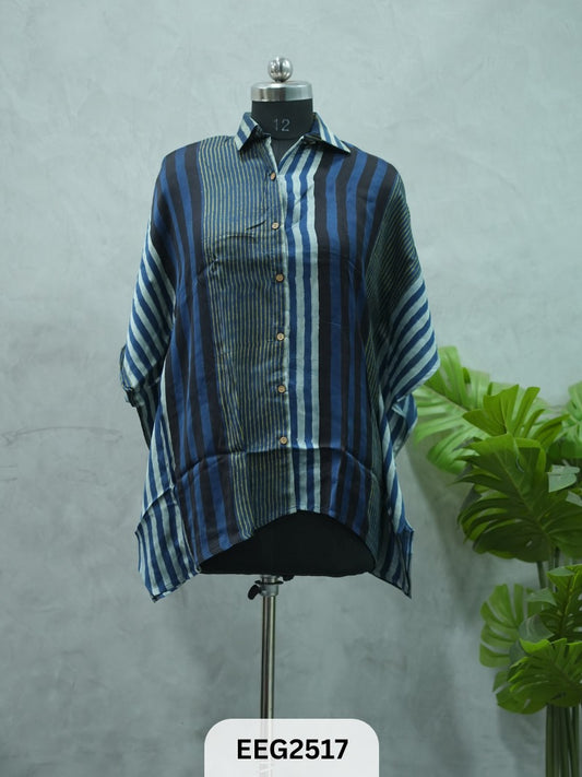 WOMEN MODAL AJRAKH PRINT KHAFTAN SHIRT