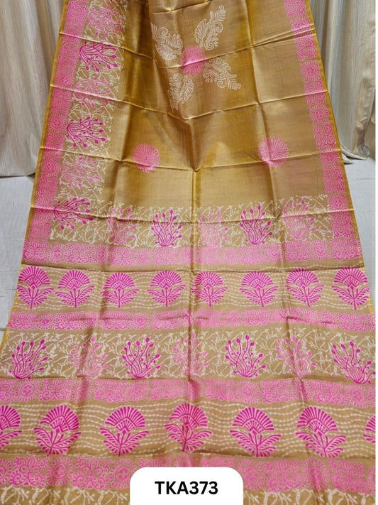 Murshidabad Silk Hand Painted Saree