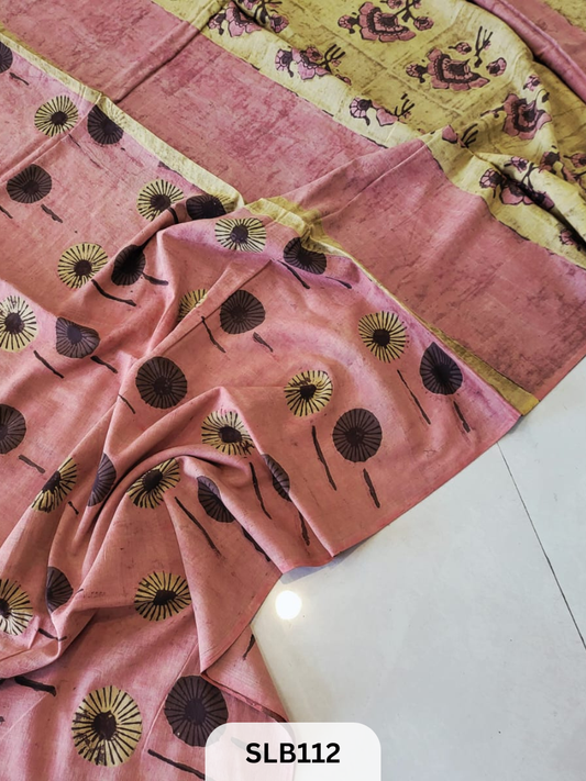 NASHPAL AJRAKH PRINT HAND BLOCK MULMUL COTTON SAREE
