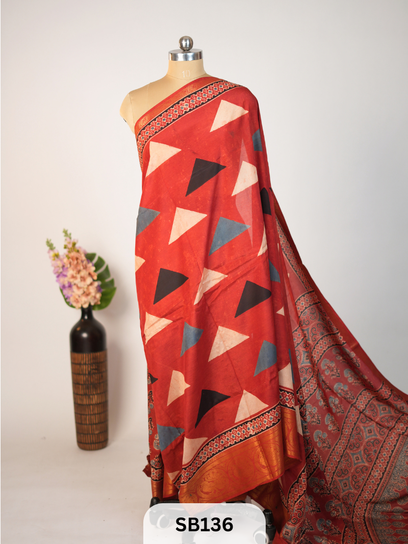 CHENNURI SILK WITH KANCHI BORDER
