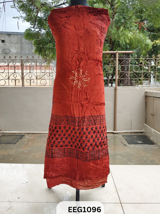 VELVET AJRAKH PRINTED TOP-2.4 MTR