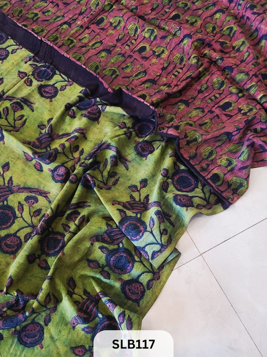 NASHPAL AJRAKH PRINT HAND BLOCK MULMUL COTTON SAREE