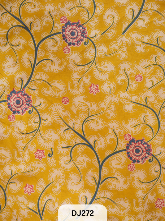 Kalamkari Hand printed - Fabric -1mtr