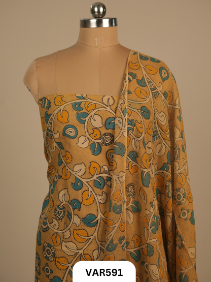 KALAMKARI 2 PCS SALWAR SUIT- top2.5 mtr and duppatta