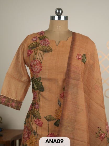 PURE CHANDHERI 3 PCS SALWAR SET
