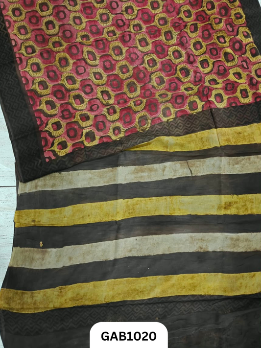 Premium Hand Block Printed Georgette Sarees with Blouse