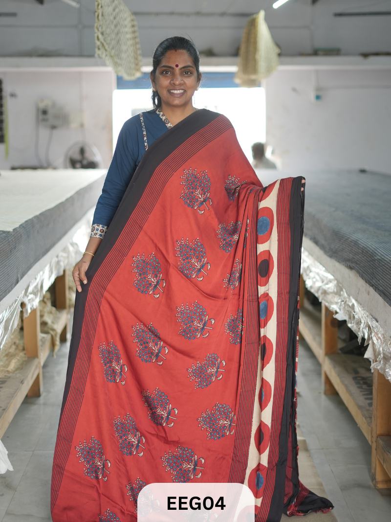 AJRAKH MODAL SAREE