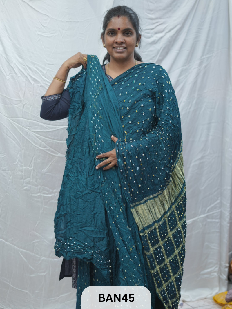 SEMI GAJI BANDHANI GHARCHOLA PALLU