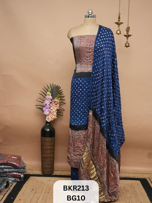 BANDHANI AJRAKH WITH LAGDI PATTA | SALWAR SUIT