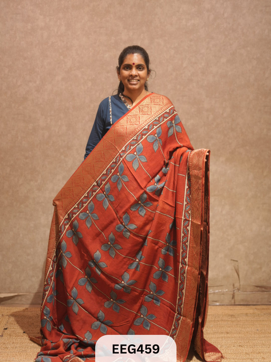 AJRAKH DOLA SILK SAREE