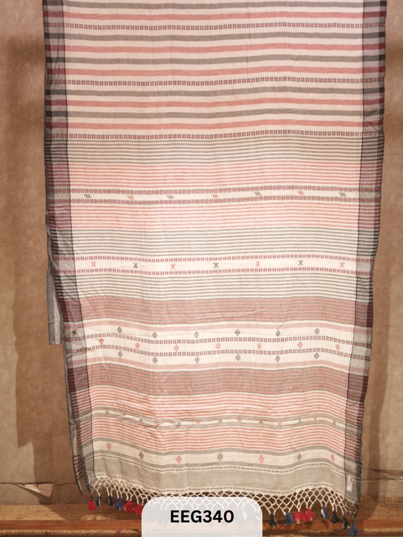 HANDWOVEN KALA COTTON WITH EXTRA WEFT SAREE