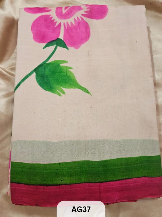 MURSHIDABAD HAND PAINTED SILK SAREE