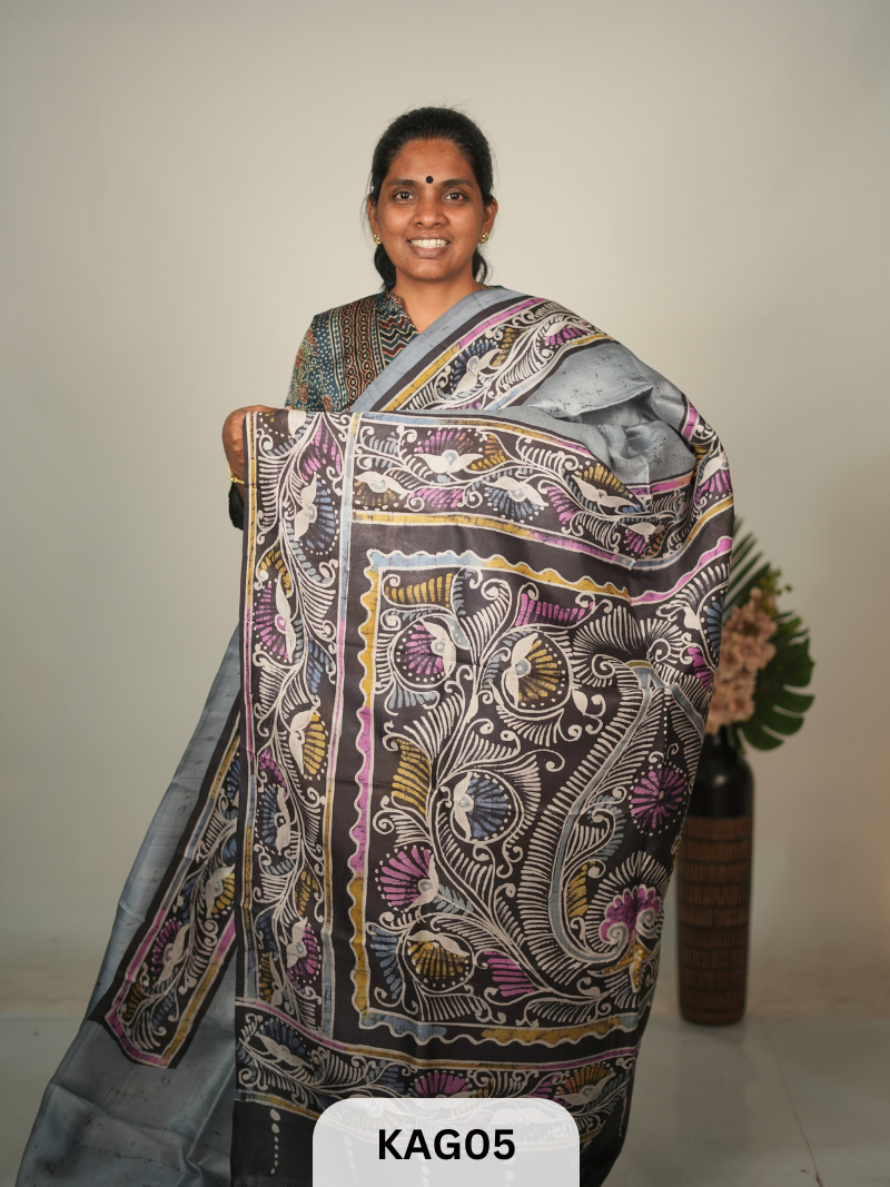 PURE BHISNUPUR BATIK HANDPAINTED SAREE