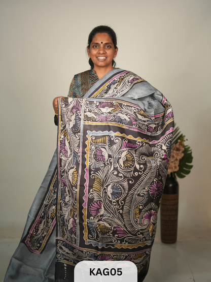 PURE BHISNUPUR BATIK HANDPAINTED SAREE