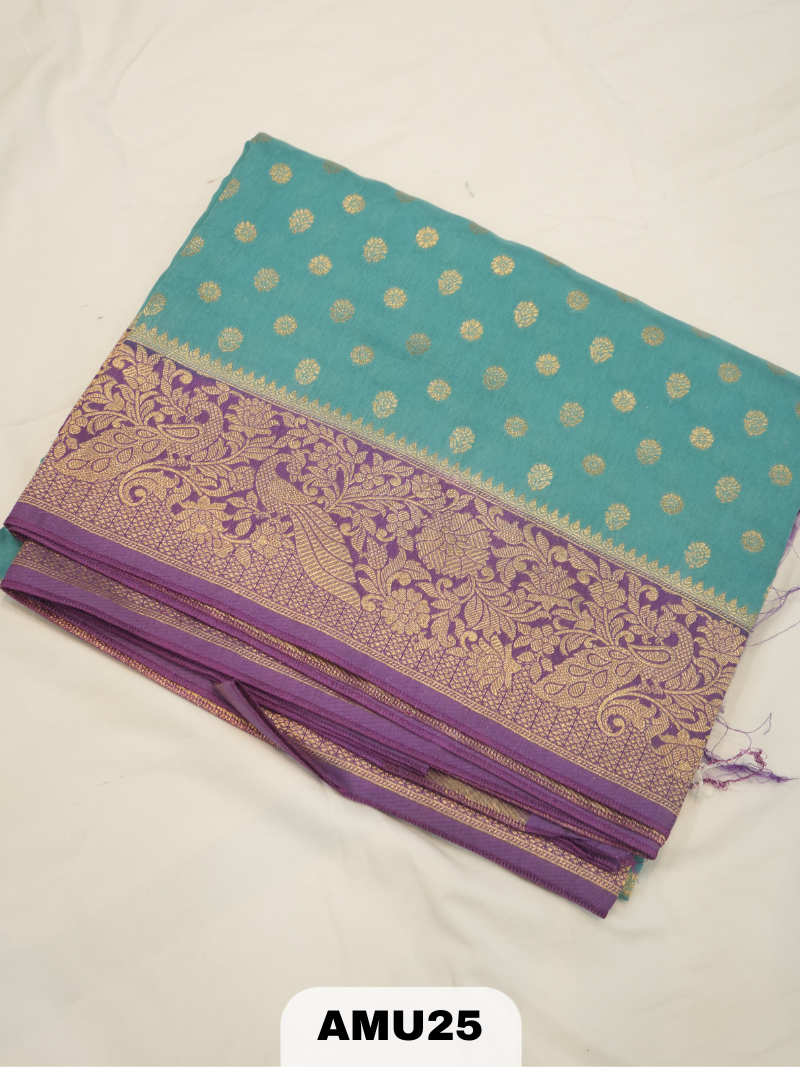 RUSSIAN SILK SAREE WITH BORDER