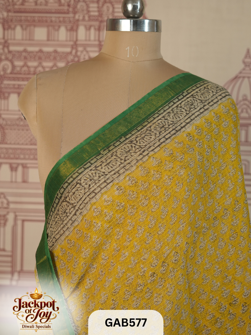 Kota Jaipur Handblock Print Saree