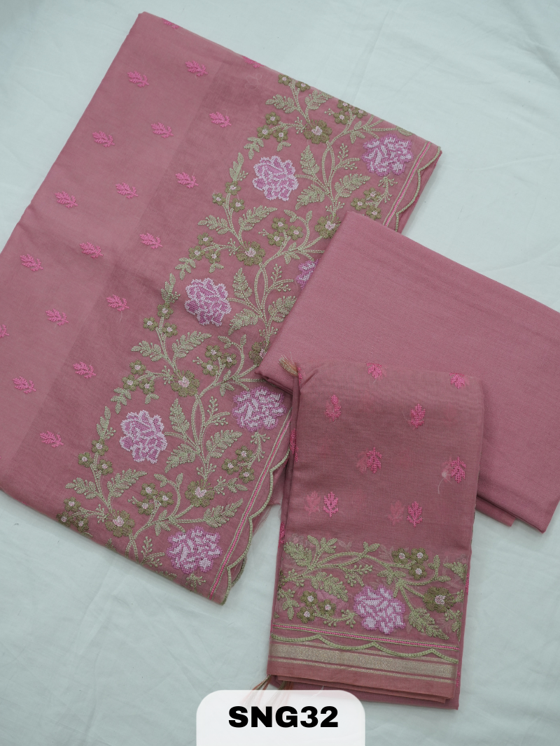 Banarasi mulchanderi 3 Pcs Salwar Suit