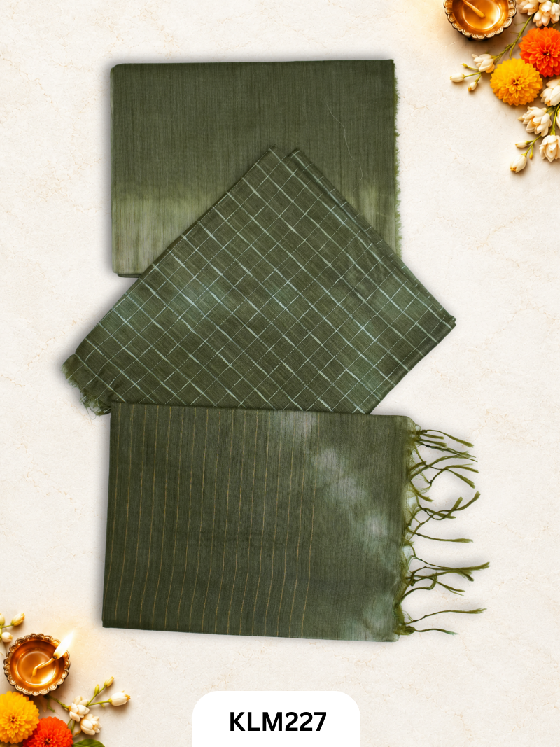 Semi Tussar Salwar Unstitched 3Pc Set