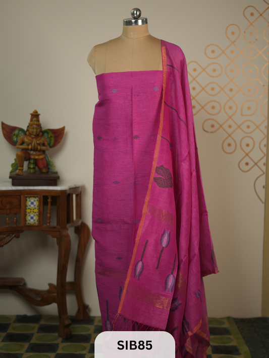 HANDLOOM LINEN JAMDHANI SALWAR | 2 PCS SUIT