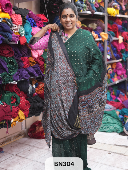 MODAL GAJI - AJRAKH BANDHINI SAREE