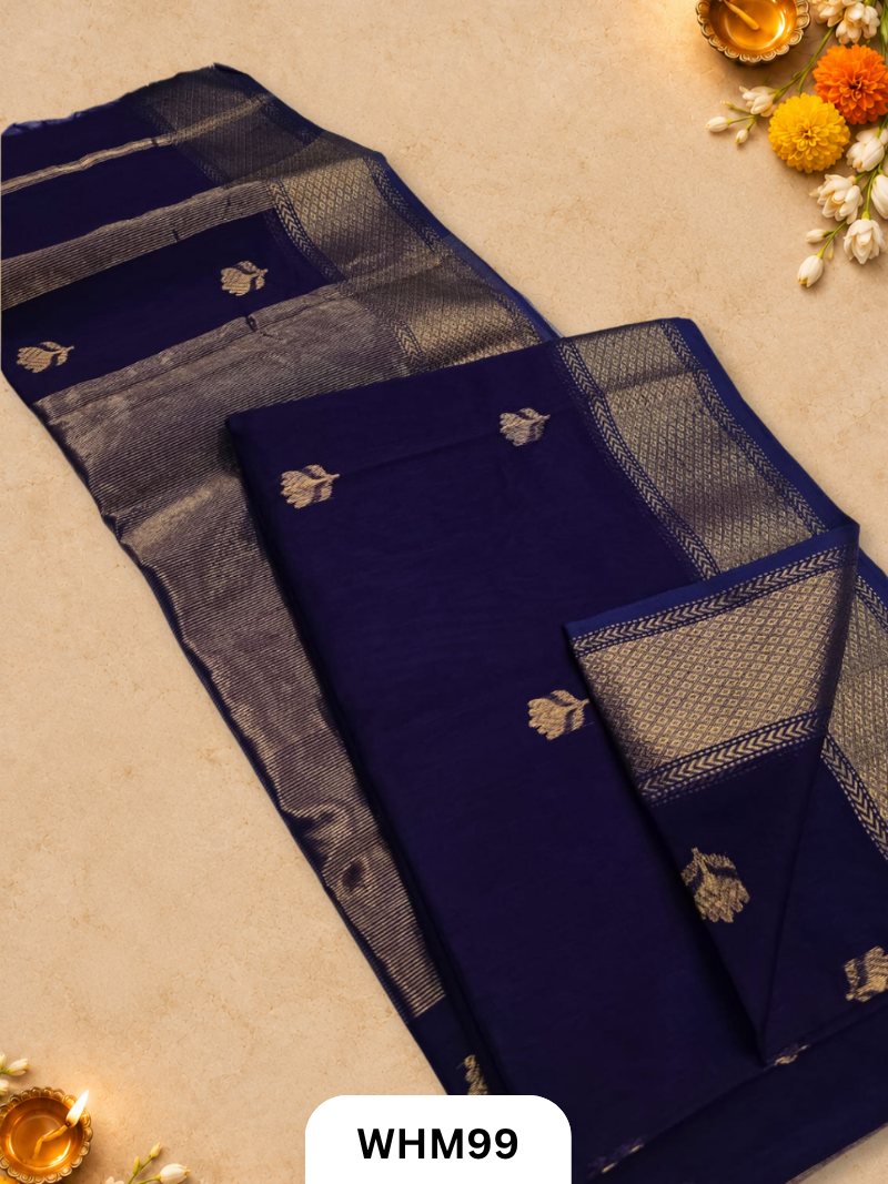 Maheshwari handloom Lotus butta sarees