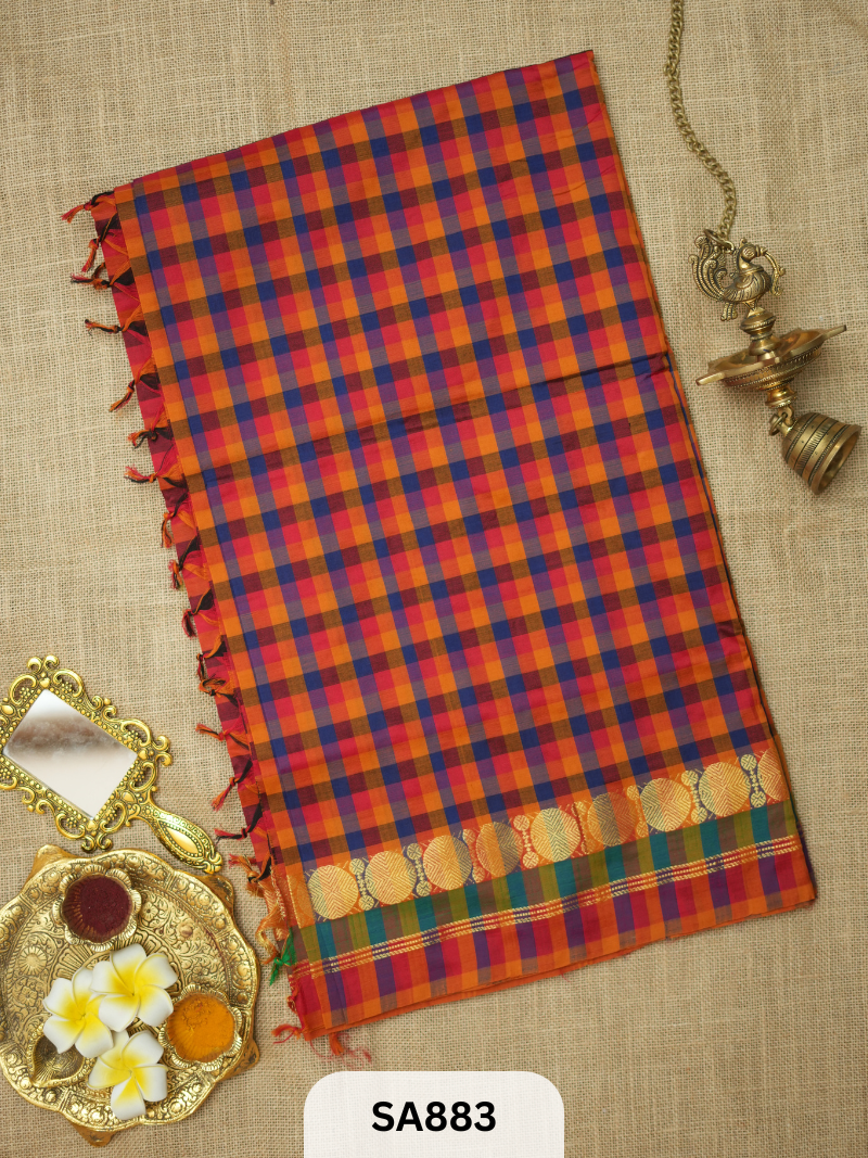 PURE HANDLOOM SILK COTTON SAREE | KATTAM