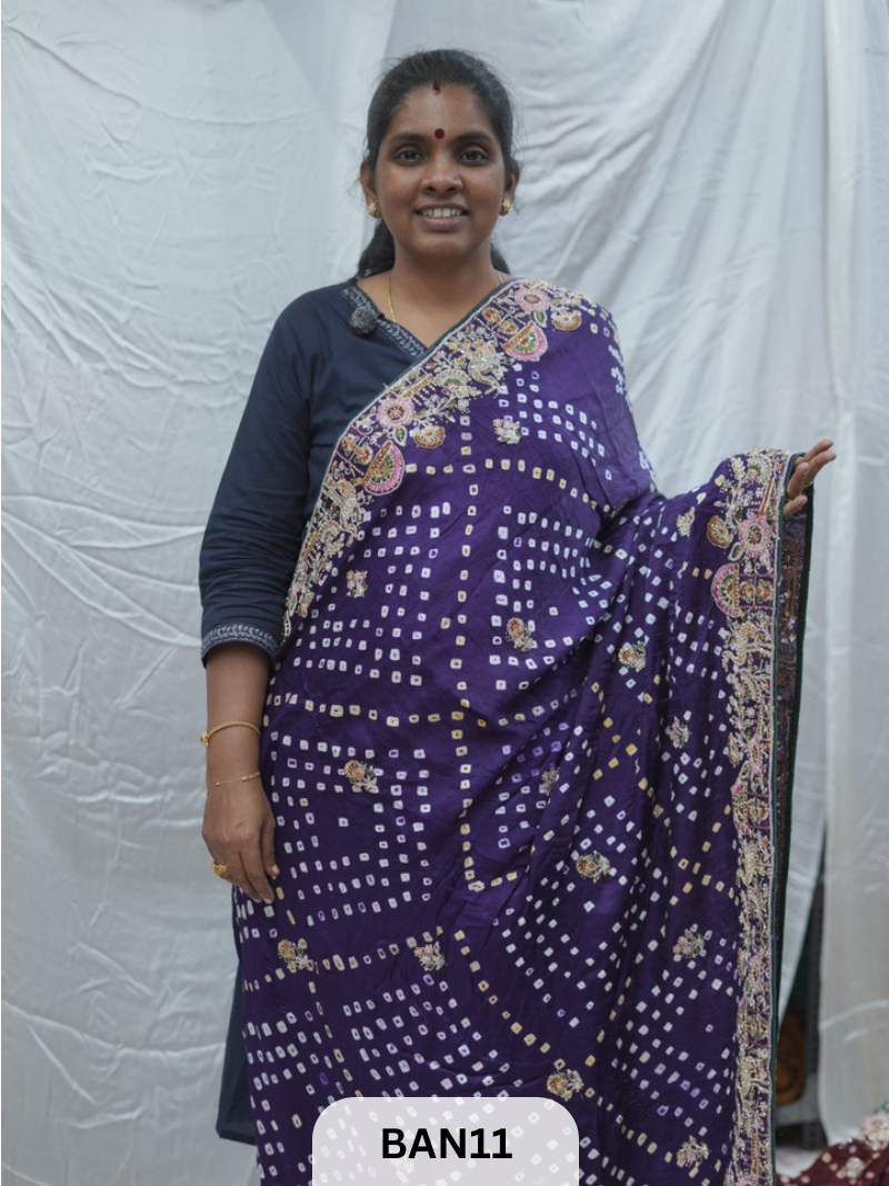 BANDHANI DESIGNER WORK WITH LAGDI PALLU