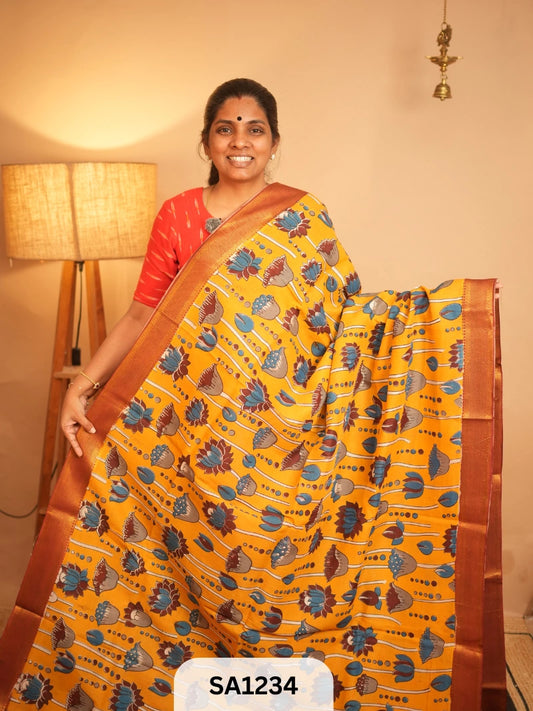 Kalamkari Chennuri Silk saree