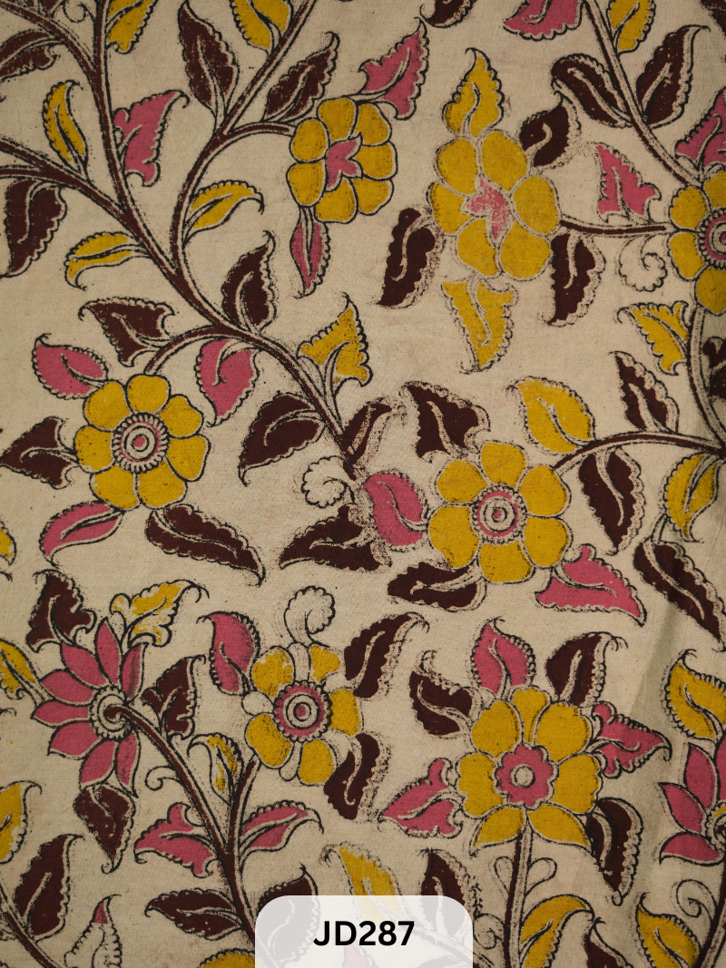 Kalamkari Hand printed - Fabric -1mtr