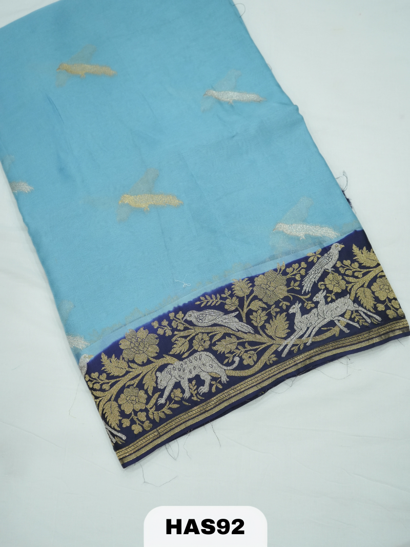 BANARAS MASHRU SATIN BORDER SAREE
