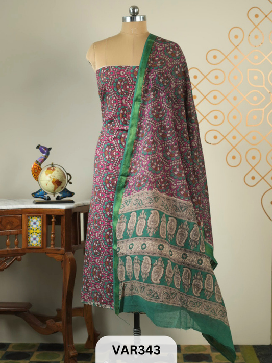 KALAMKARI COTTON-2 PCS-TOP & DUPPATA