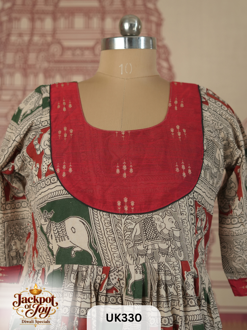 Kalamkari Anarkali Gown