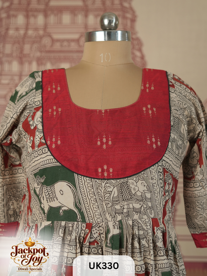 Kalamkari Anarkali Gown