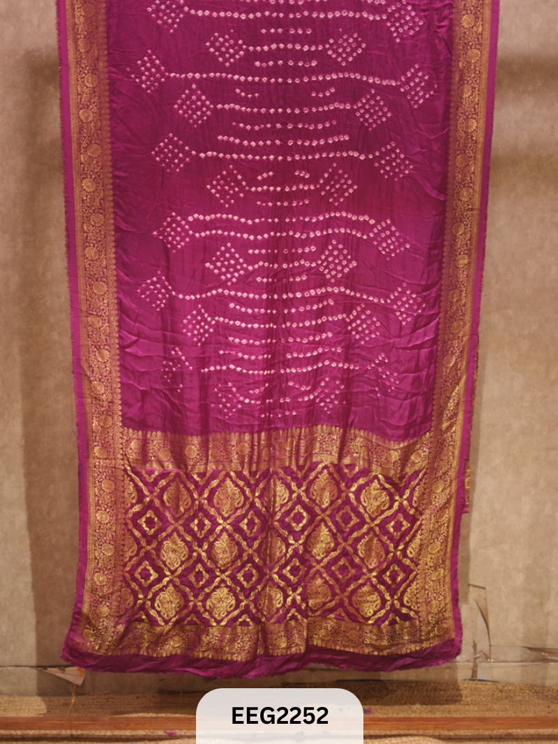 MODAL FUSIOIN SAREE WITH DOLA BORDER - EXCLUSIVE