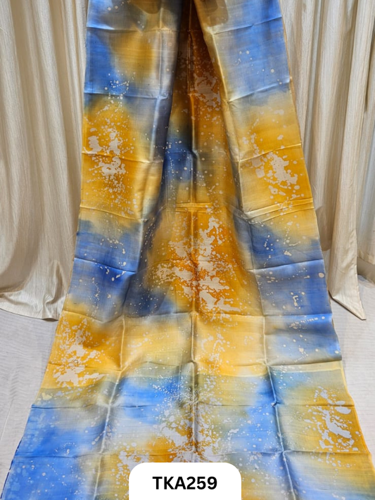 Murshidabad Silk Hand Painted Saree