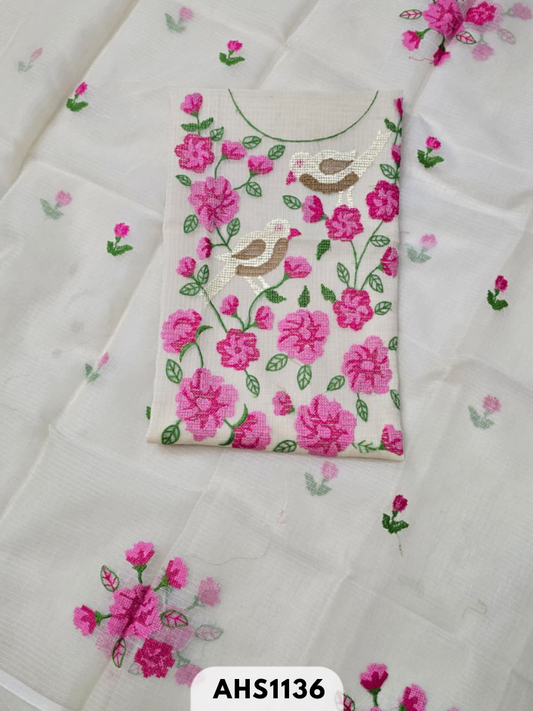 Kota Doria Embroidery 2 pcs Salwar set