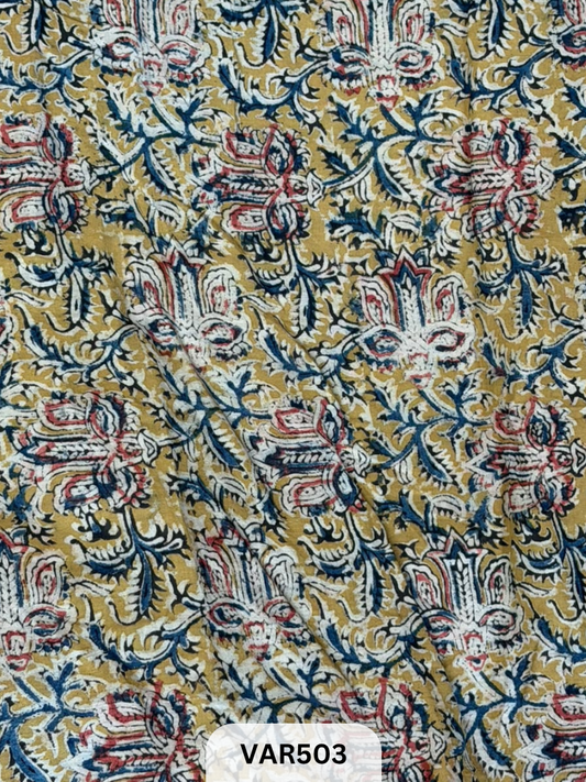 Kalamkari Hand printed - Fabric -1.5mtr