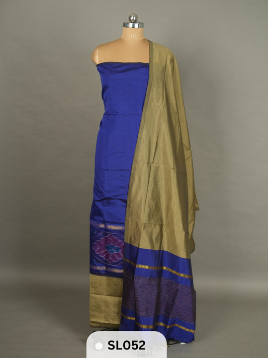 Pure Sico silk with Pochampalli design