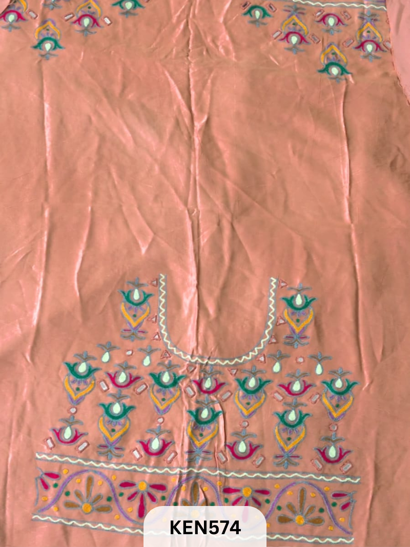MASHRUSILK HAND AARIWORK UNSTITCHED BLOUSEPIECE