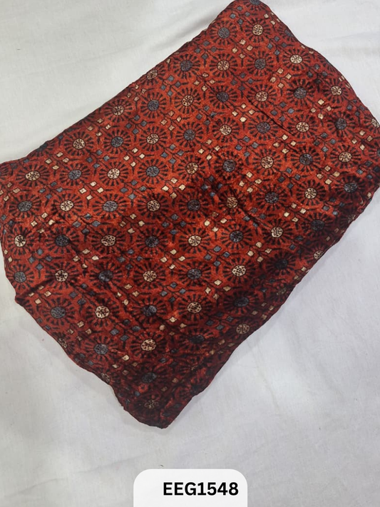 VELVET AJRAKH PRINT FABRIC-1MTR