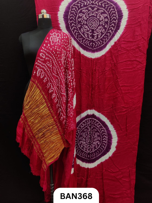 Semi Gaji Silk Tissue Pallu 4 Gul with 3D Dyeing Saree