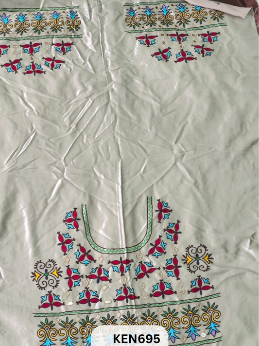 MASHRUSILK HAND AARIWORK UNSTITCHED BLOUSEPIECE