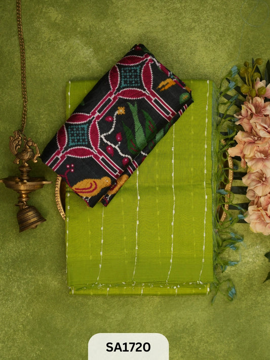 HANDLOOM MANGALAGIRI JUTE SILK + RAW SILK BLOUSE