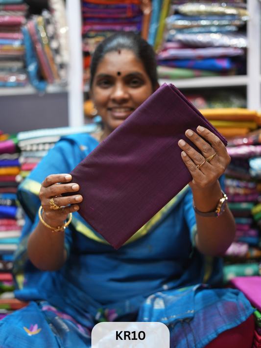 BISHNUPUR PLAIN KATAN SILK SAREE
