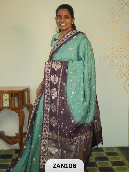 BANARASI BANDHINI WITH TIE AND DIE SAREE