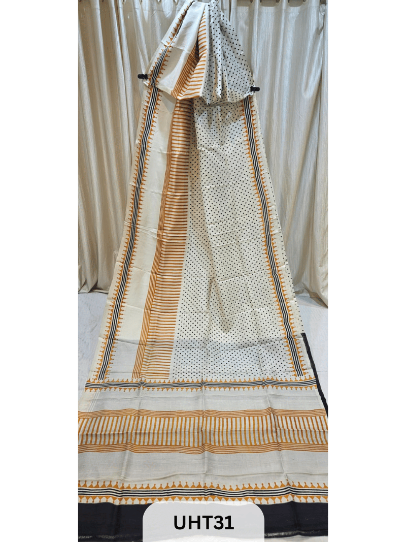 PURE MURSHIDABAD HANDPAINTED SAREE