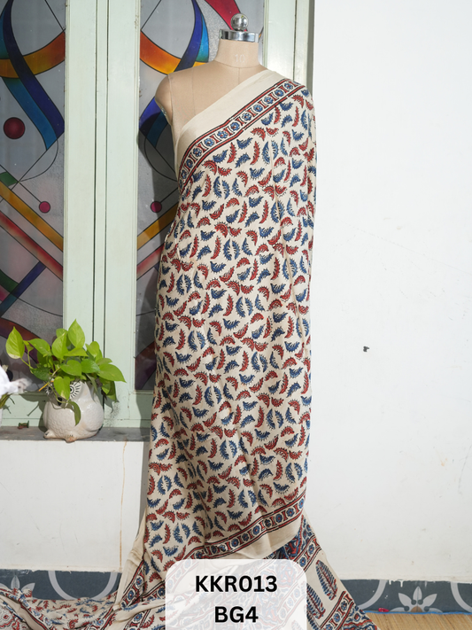 AJRAKH MODAL SAREE | BLOCK PRINT